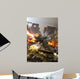 Futuristic Hover Tank Fighting Wall Decal