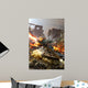 Futuristic Hover Tank Fighting Wall Decal