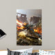 Futuristic Hover Tank Fighting Wall Decal