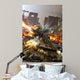 Futuristic Hover Tank Fighting Wall Decal