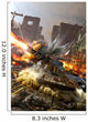 Futuristic Hover Tank Fighting Wall Decal