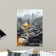 Futuristic Hover Tank Assaulting Wall Decal