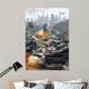 Futuristic Hover Tank Assaulting Wall Decal