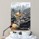 Futuristic Hover Tank Assaulting Wall Decal