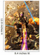 Space Marine Fighting Chaotic Wall Decal