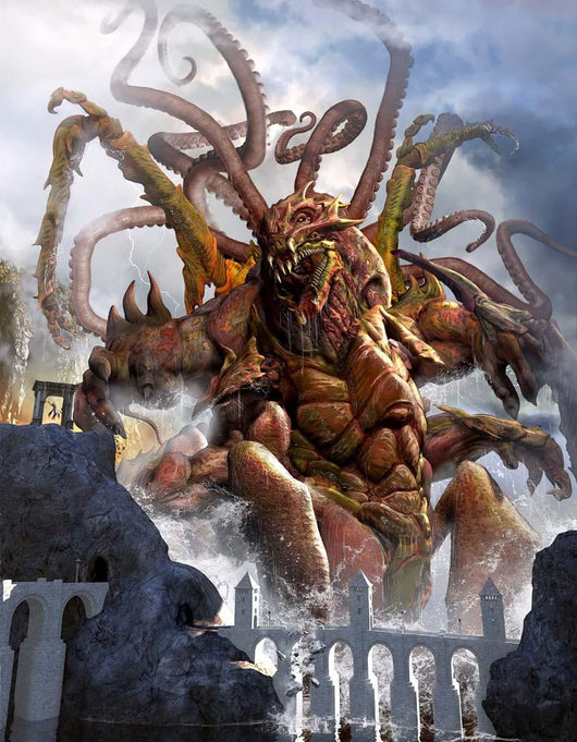 Giant Kraken Emerging out Wall Decal