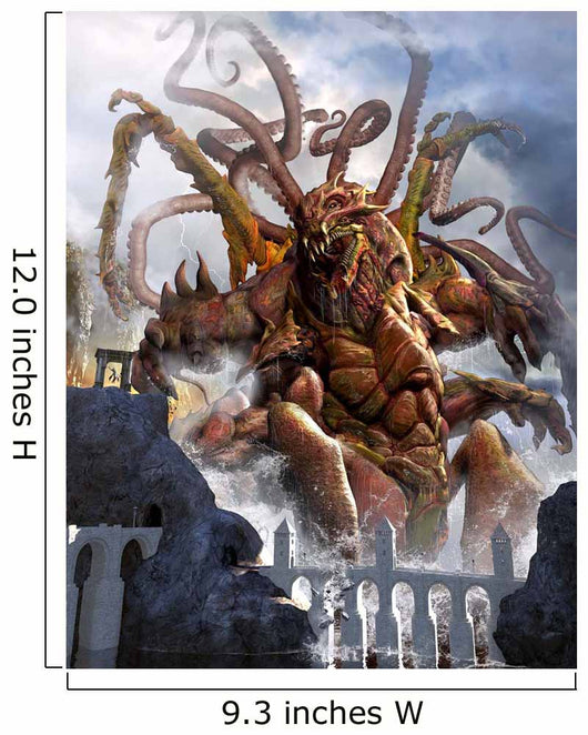 Giant Kraken Emerging out Wall Decal