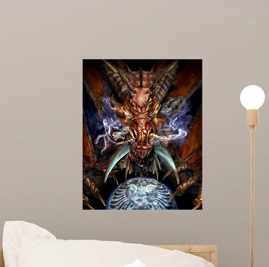 Head Red Dragon Wall Decal