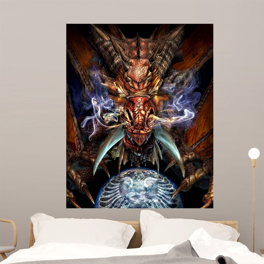 Head Red Dragon Wall Decal