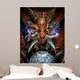 Head Red Dragon Wall Decal