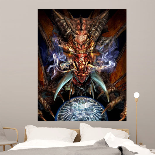 Head Red Dragon Wall Decal