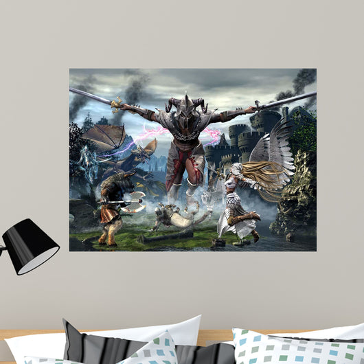 Titan Trying to Defeat Wall Decal