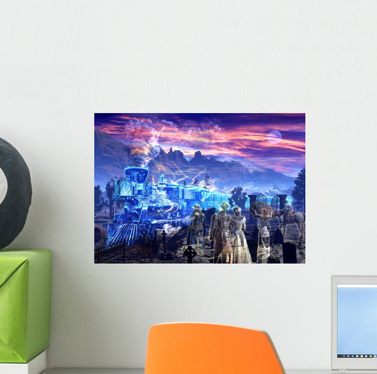 Ghost Train Picking up Wall Decal