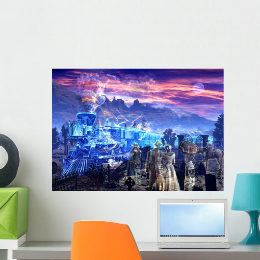 Ghost Train Picking up Wall Decal