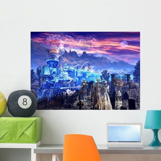 Ghost Train Picking up Wall Decal
