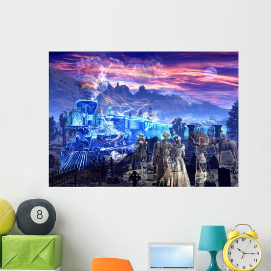 Ghost Train Picking up Wall Decal