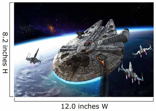 Millennium Falcon Being Escorted Wall Decal