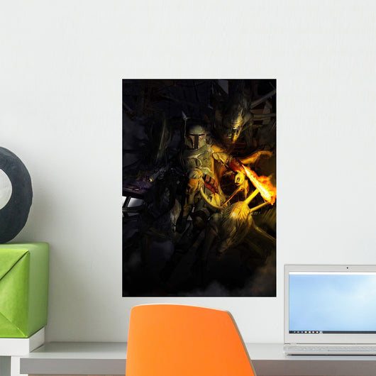 Boba Fett Fighting off Wall Decal