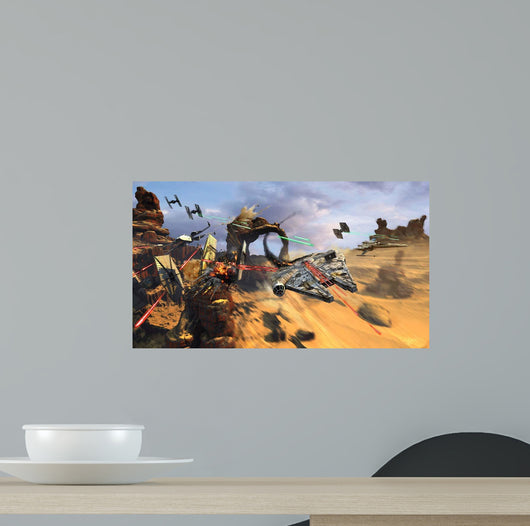 Millennium Falcon Flying Low Wall Decal