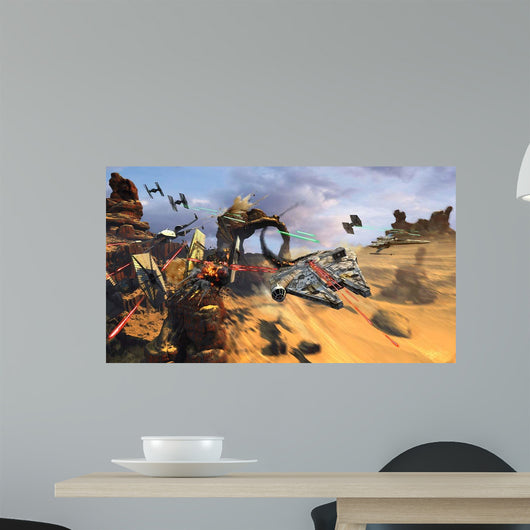 Millennium Falcon Flying Low Wall Decal