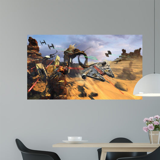 Millennium Falcon Flying Low Wall Decal
