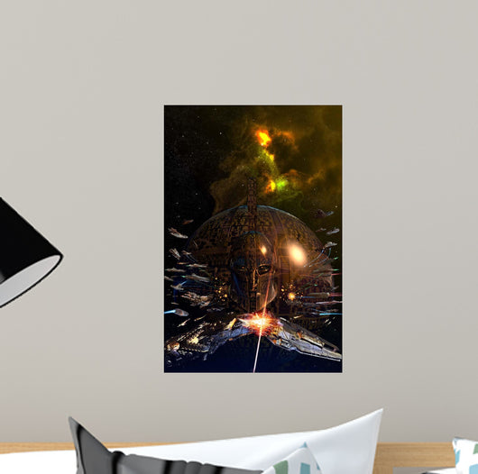 Space Station with Symbolized Wall Decal
