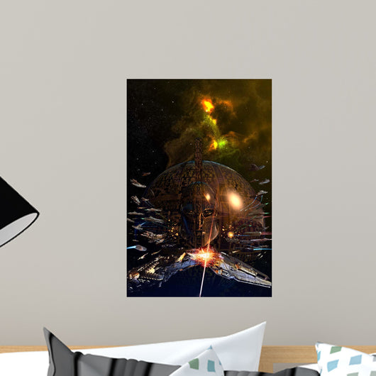 Space Station with Symbolized Wall Decal