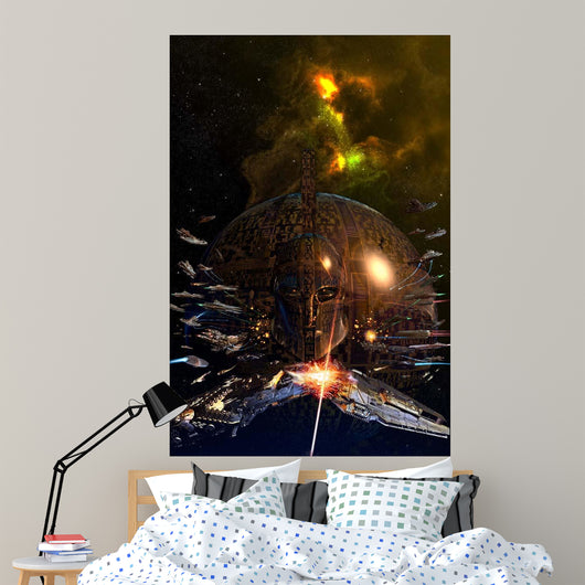 Space Station with Symbolized Wall Decal