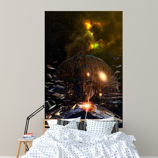Space Station with Symbolized Wall Decal