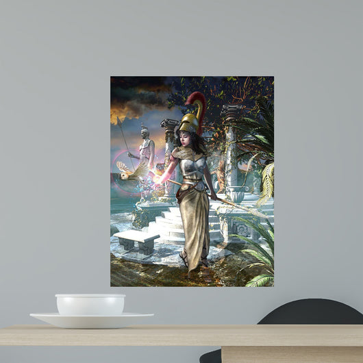 Athena Greek Virgin Goddess Wall Decal