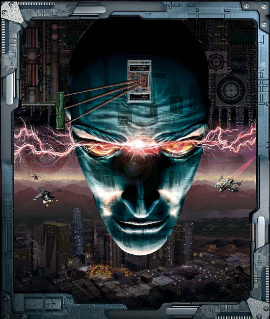 Robotic Sci-fi Face Wall Decal