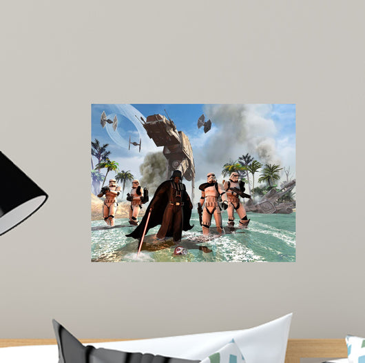 Darth Vader Searching Beach Wall Decal