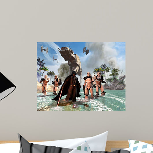 Darth Vader Searching Beach Wall Decal