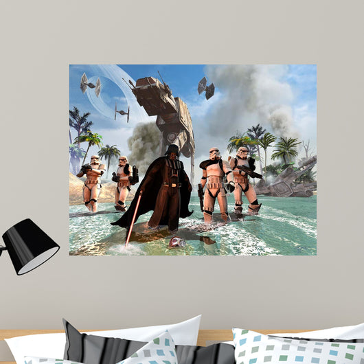 Darth Vader Searching Beach Wall Decal