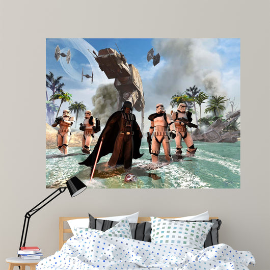 Darth Vader Searching Beach Wall Decal