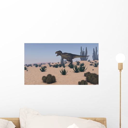 Tyrannosaurus Rex Hunting Desert Wall Decal Design 2