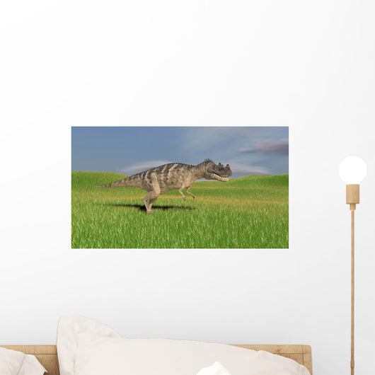 Ceratosaurus Hunting Prehistoric Grasslands Wall Decal Design 6