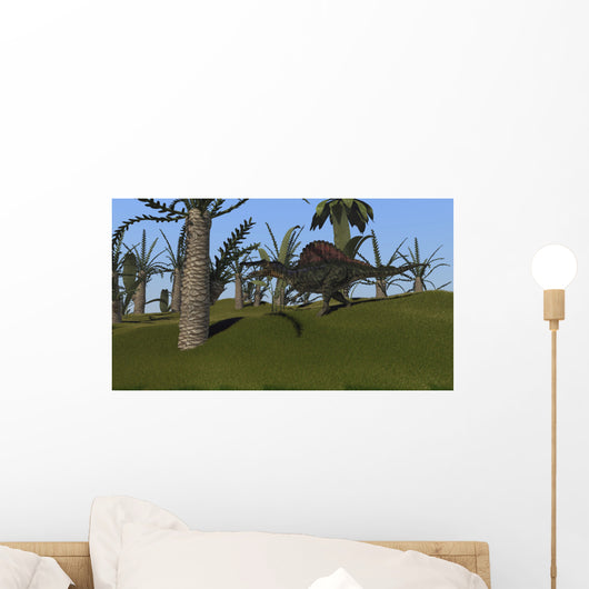 Spinosaurus Hunting Open Field Wall Decal Design 2