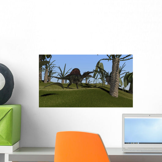 Spinosaurus Hunting Open Field Wall Decal Design 1