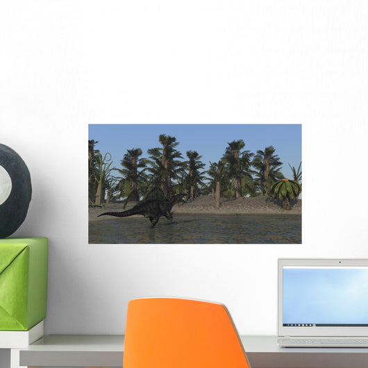 Spinosaurus Hunting for Food Wall Decal