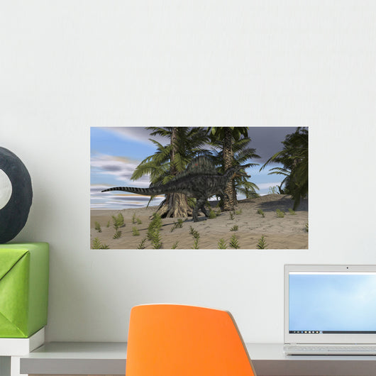 Spinosaurus Hunting Desert Environment Wall Decal Design 2