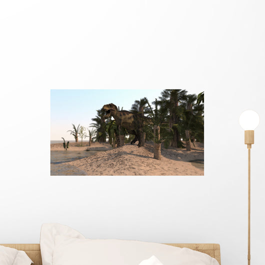 Tyrannosaurus Rex Hunting Desert Wall Decal Design 1