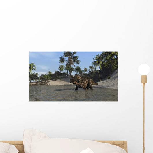 Brown Einiosaurus Shallow Water Wall Decal