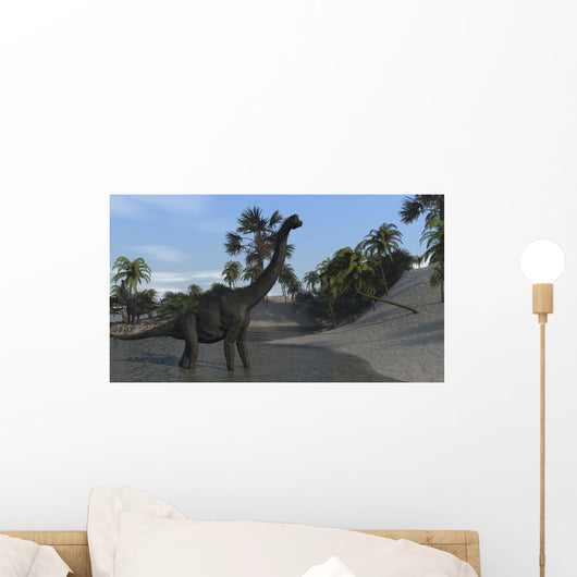 Large Brachiosaurus Shallow Water Wall Decal