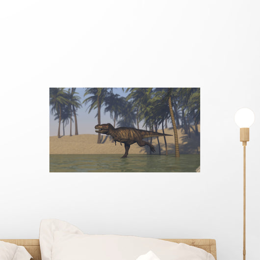 Tyrannosaurus Rex Hunting Shallow Wall Decal Design 2