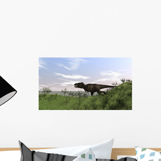 Tyrannosaurus Rex Hunting Open Wall Decal Design 4