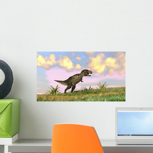 Tyrannosaurus Rex Hunting Open Wall Decal Design 1