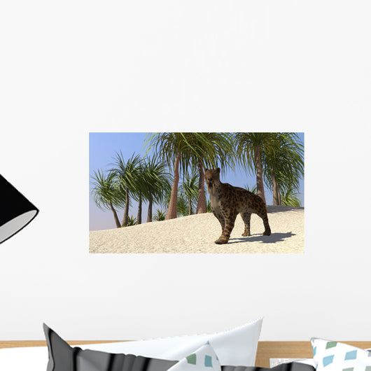 Saber-tooth Tiger Tropical Environment Wall Decal Design 2