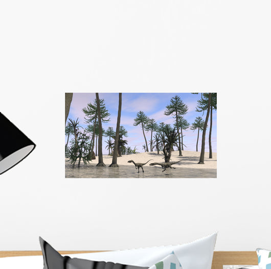 Two Coelophysis Shallow Water Wall Decal