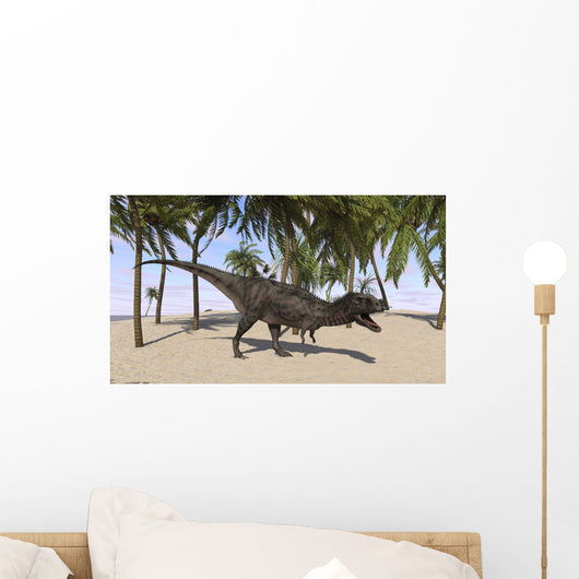 Majungasaurus Prehistoric Landscape Wall Decal